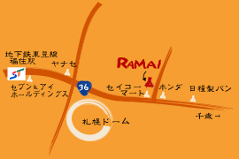 RAMAI 札幌本店 周辺案内図